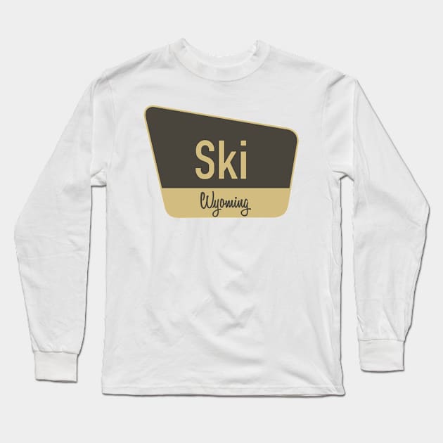 Ski Wyoming Long Sleeve T-Shirt by ChasingGnarnia